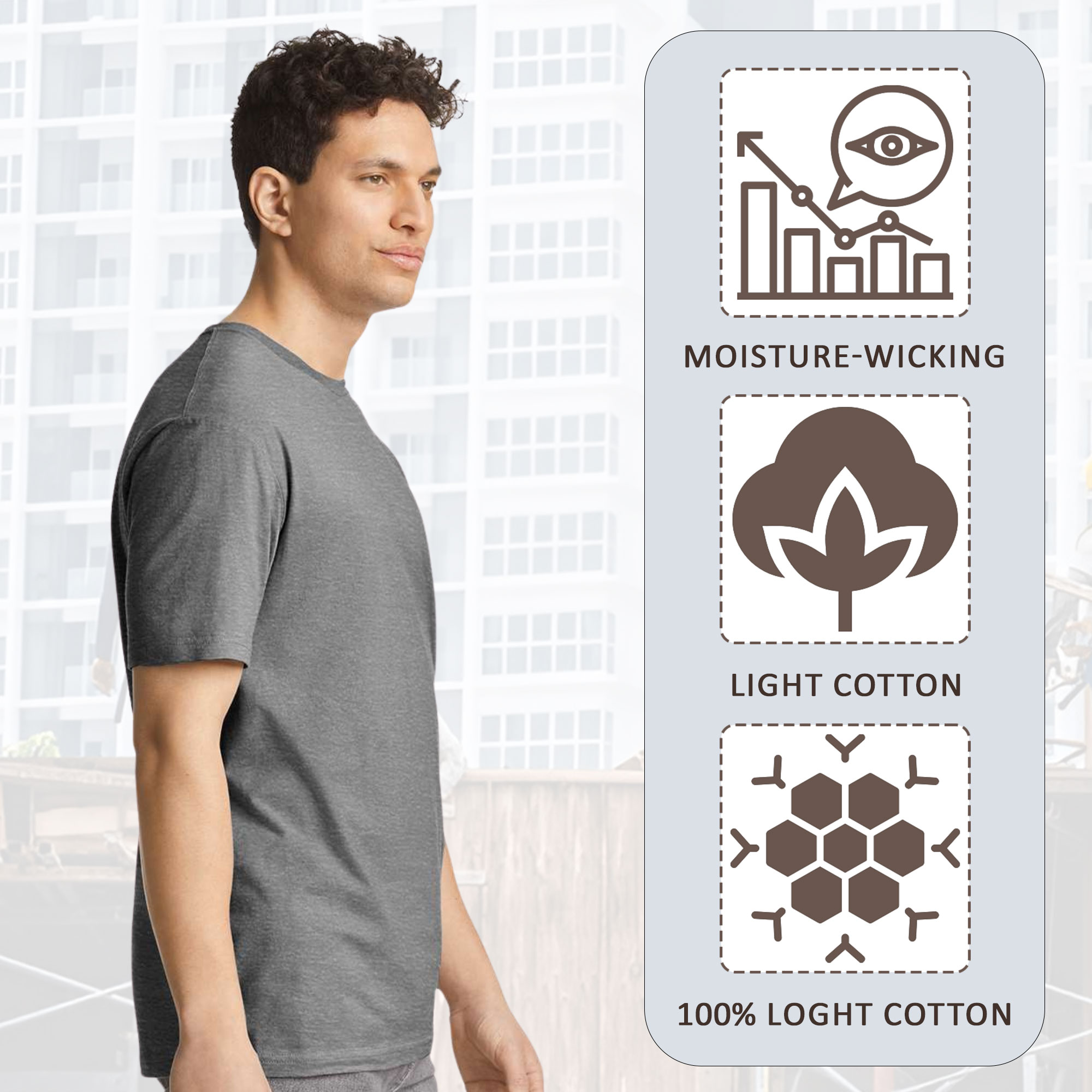 Gildan Unisex Light Cotton T-Shirt - 3000 - Image 4
