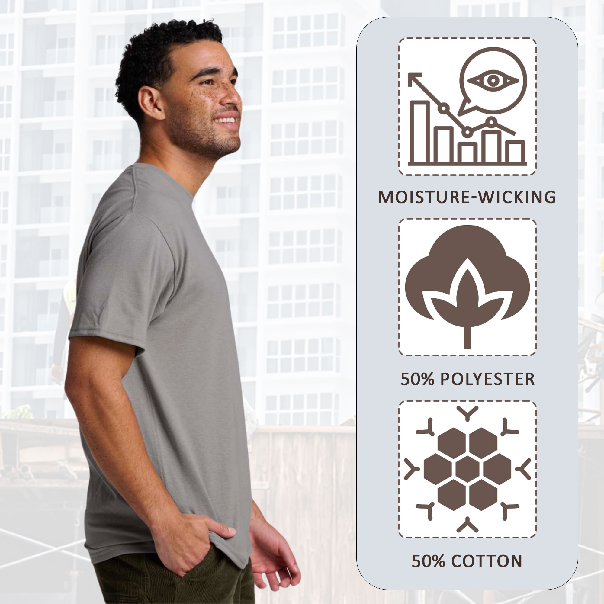 JERZEES Unisex Dri-Power 50/50 T-Shirt - Image 6