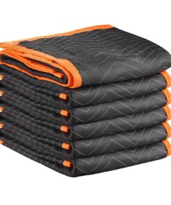 6 Pcs Moving Blankets 80x72 in – Heavy Duty Padded Packing Blankets with Cotton Filling, Furniture Protection, Shipping & Wrapping