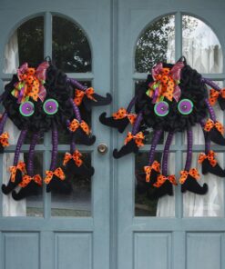 Creative Halloween Multi-legged Spider Door Hanging Wreath Party Decorations