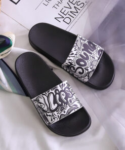 Alternative view of Summer Sandals And Slippers Couple Taking a Bath at Home