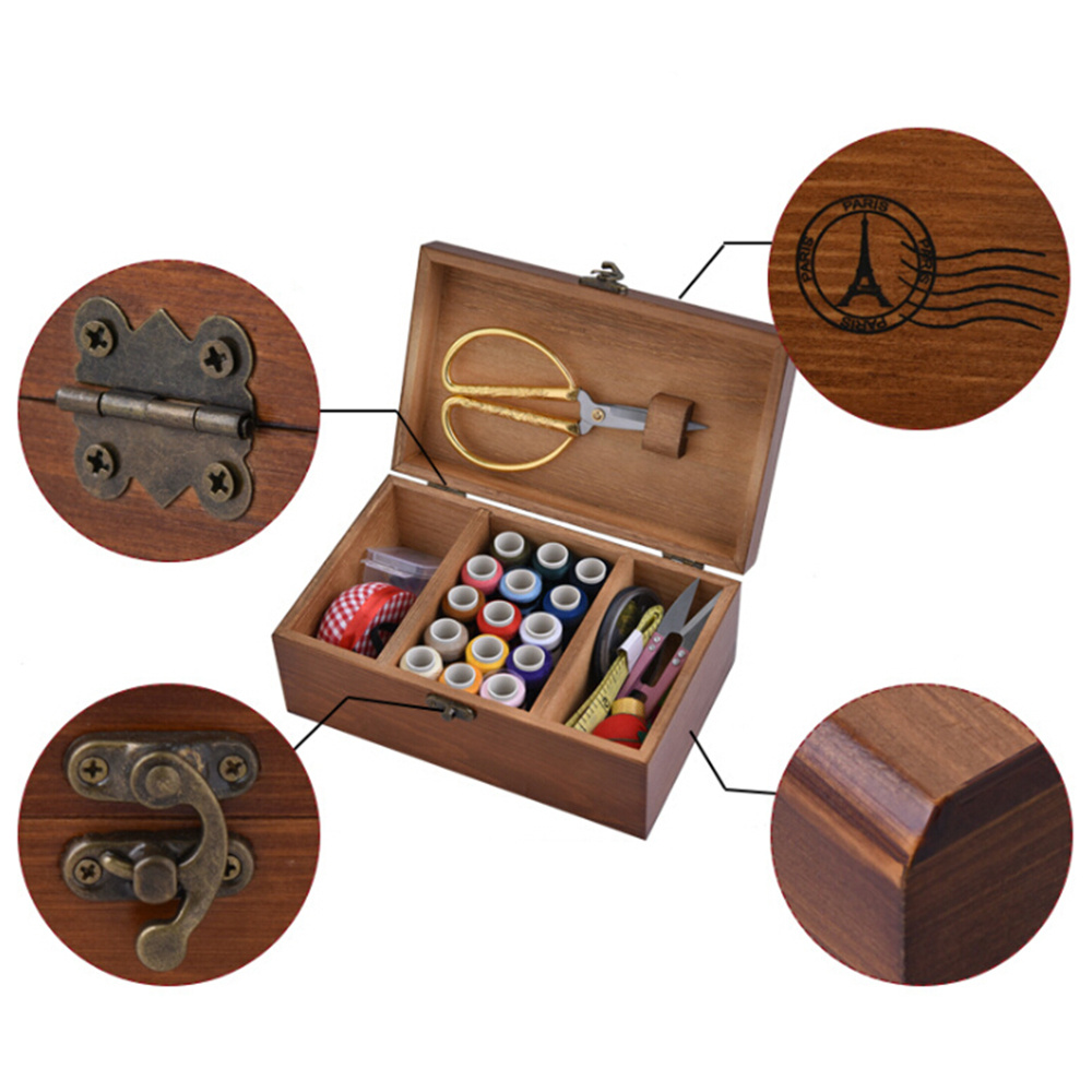 Solid wood sewing box - Image 2
