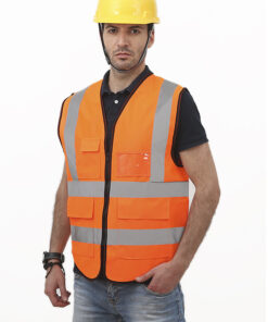 Alternative view of Direct reflective vest multi-pocket reflective vest can be printed riding reflective safety clothing traffic sanitation reflective vest