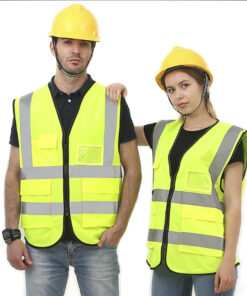Direct reflective vest multi-pocket reflective vest can be printed riding reflective safety clothing traffic sanitation reflective vest