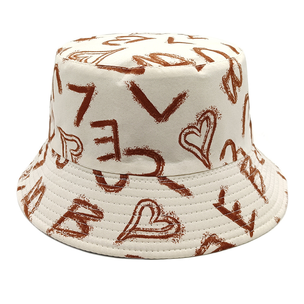 Love Letter Pattern Digital Printing Bucket Hat - Image 7