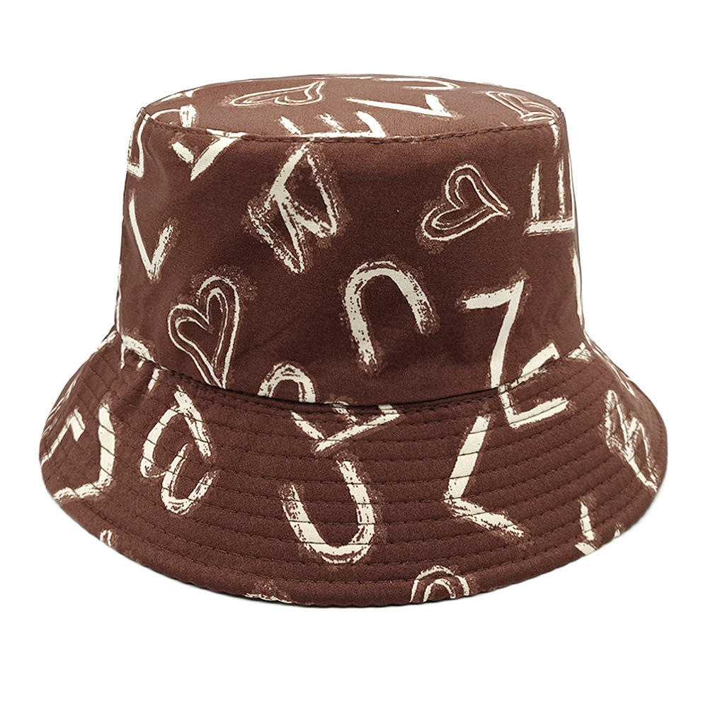 Love Letter Pattern Digital Printing Bucket Hat - Image 4