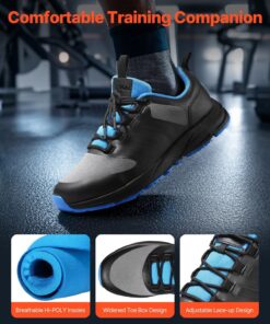 Alternative view of Men’s Cross Training Shoes US 9 Wide Toe Box Arch Support Gym Running Black