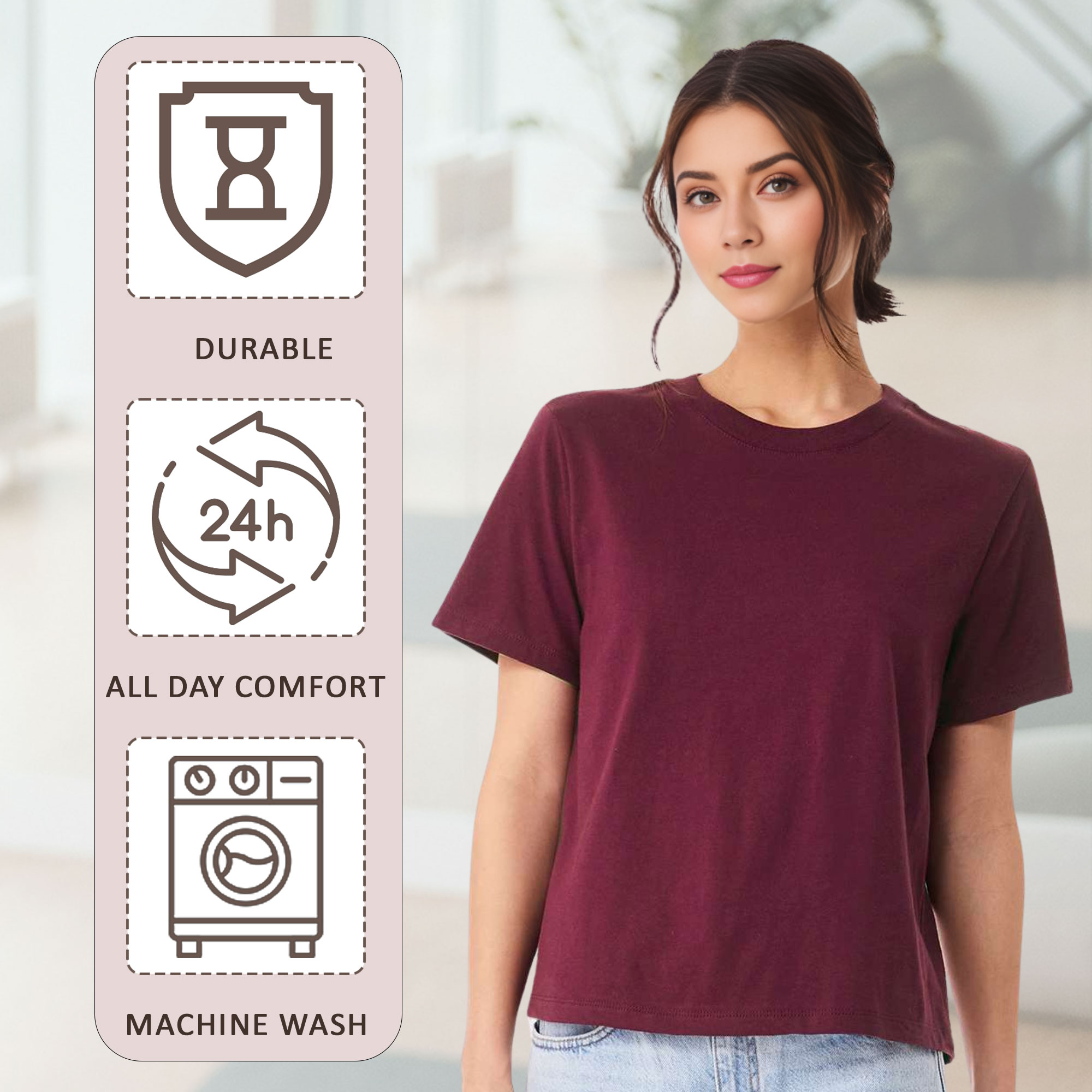 BELLA + CANVAS Women's 6 oz Heavyweight Tee - Image 4