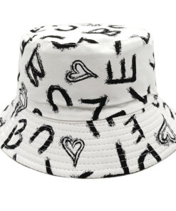 Alternative view of Love Letter Pattern Digital Printing Bucket Hat