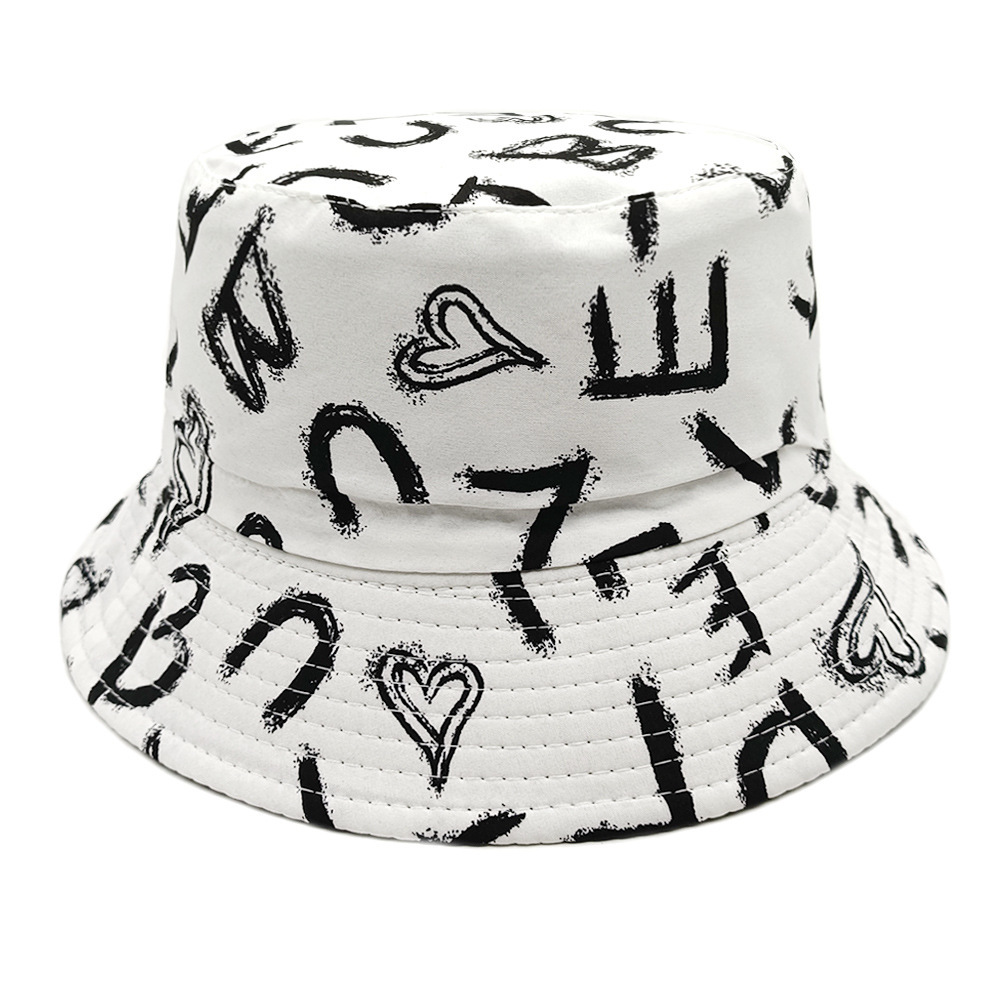 Love Letter Pattern Digital Printing Bucket Hat - Image 2