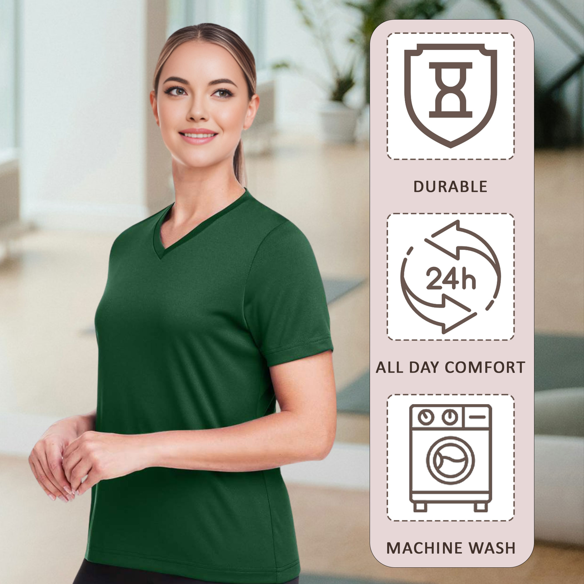 Team 365 Women's Zone Performance Mesh T-Shirt - Image 2