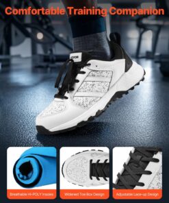 Alternative view of Men’s Cross Training Shoes US 8 M Width Wide Toe Box Arch Support White