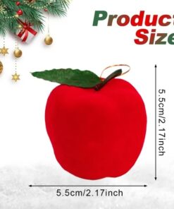 Alternative view of 12Pcs Mini Christmas Red Ball Ornaments 2.1in Foam Xmas Tree Hanging Decorations