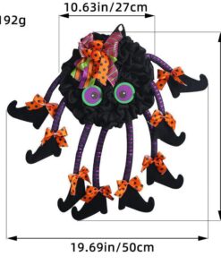 Alternative view of Creative Halloween Multi-legged Spider Door Hanging Wreath Party Decorations