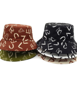 Love Letter Pattern Digital Printing Bucket Hat