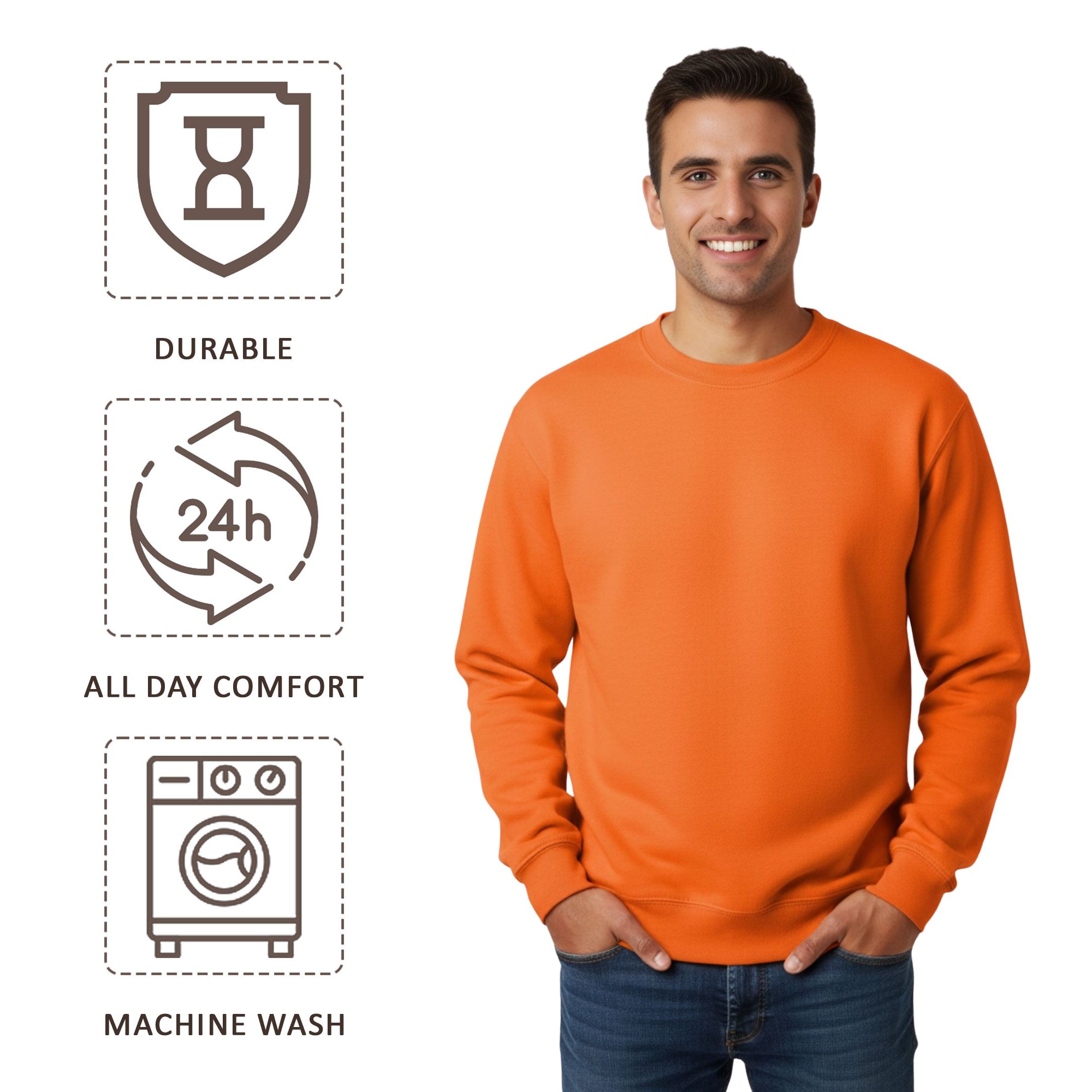 Gildan Men's Heavy Blend Crewneck Sweatshirt - 18000 - Image 4