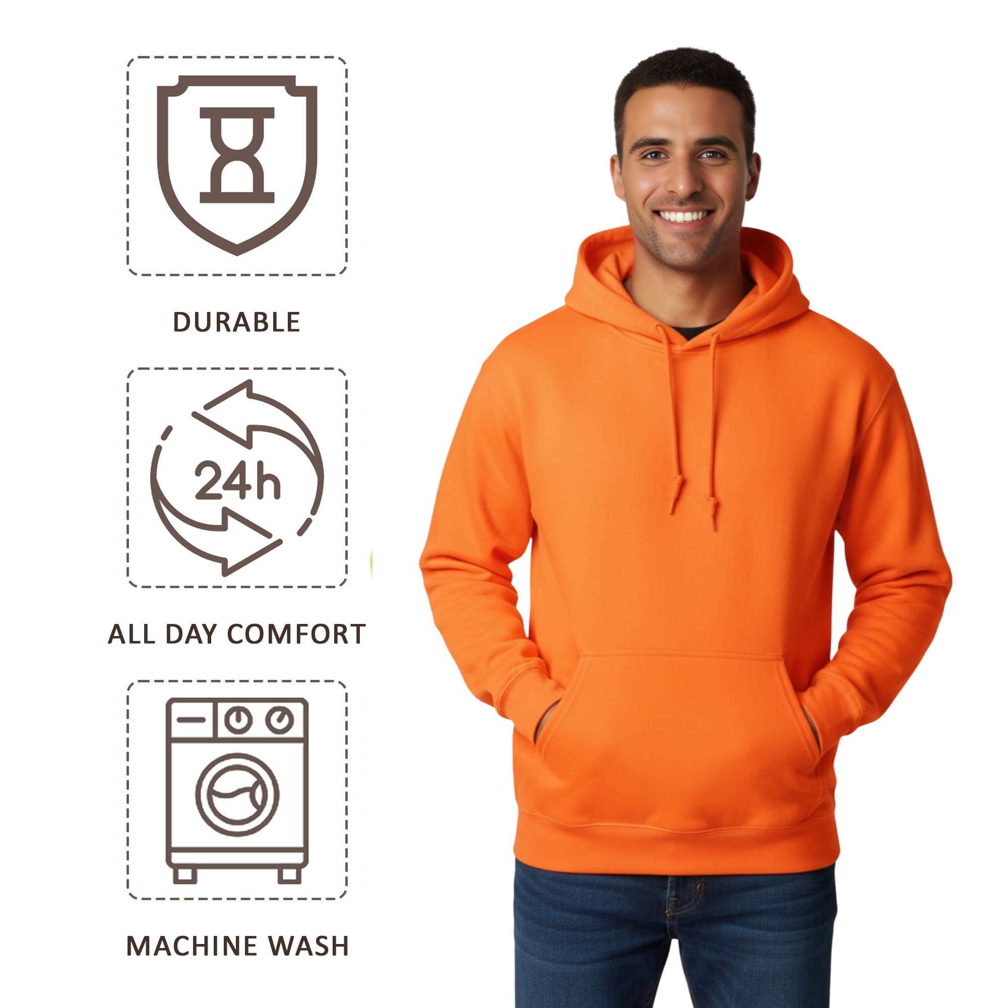 Gildan Men's Heavy Blend Hooded Sweatshirt - 18500 - Image 7