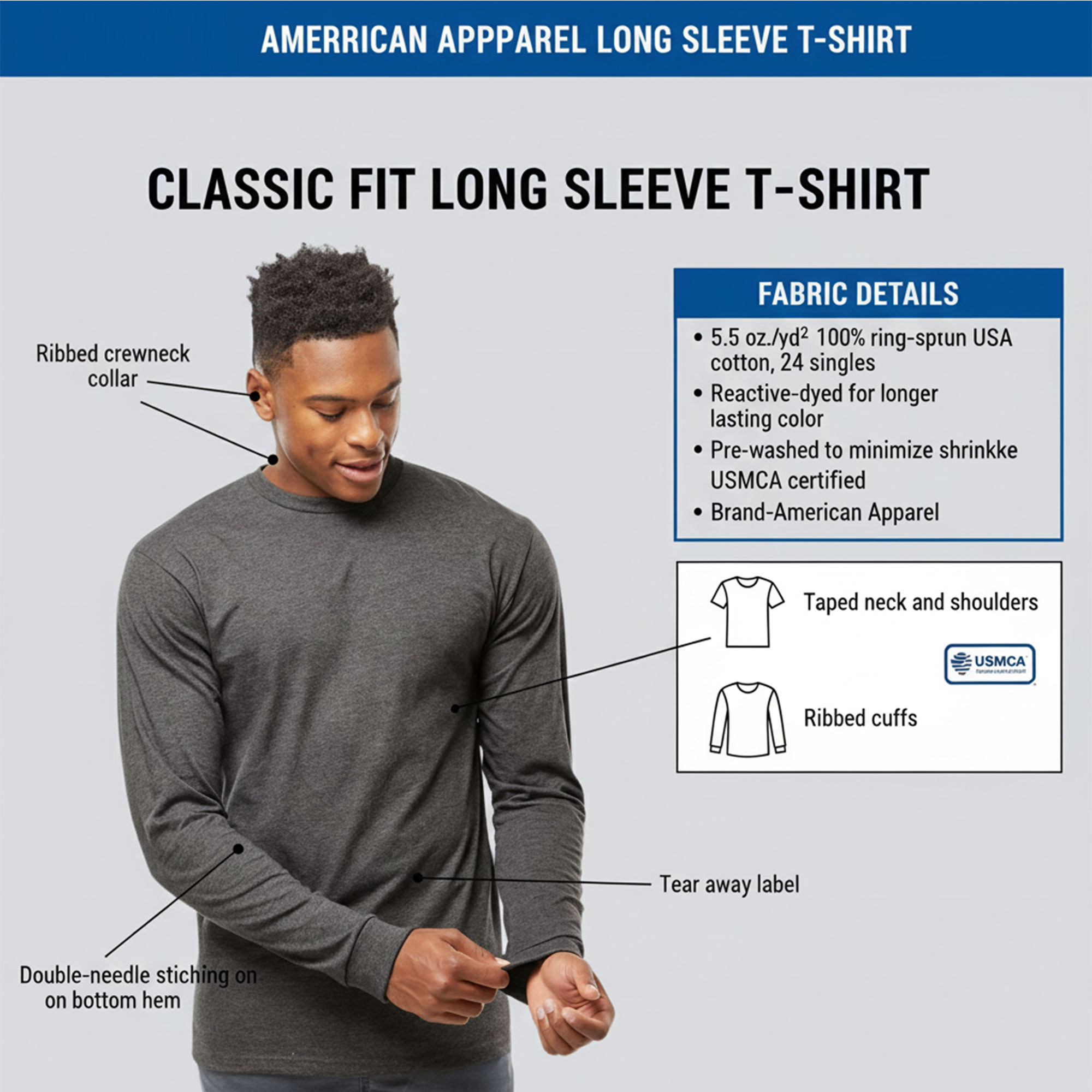 Tultex Men's Heavyweight Jersey Long Sleeve T-Shirt - 291 - Image 7