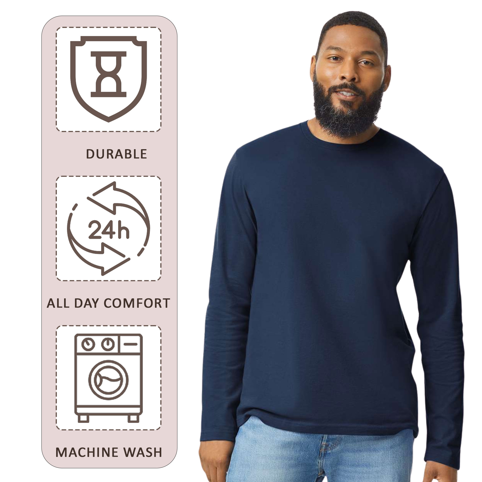 Gildan Unisex Softstyle Long Sleeve T-Shirt - Image 4