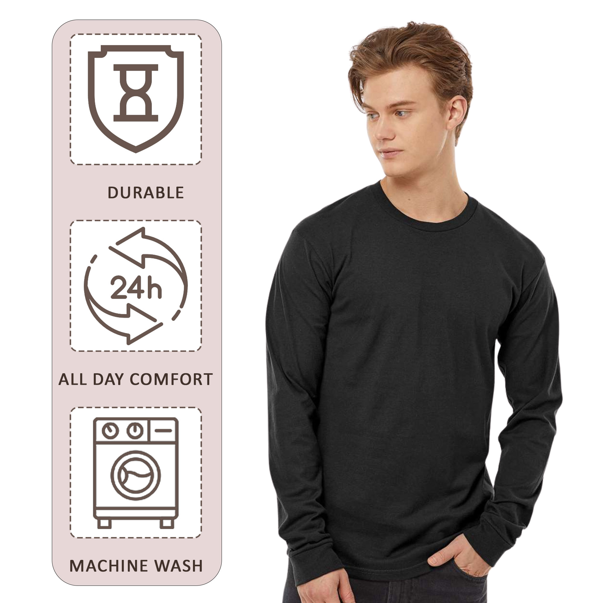 Tultex Men's Heavyweight Jersey Long Sleeve T-Shirt - 291 - Image 4
