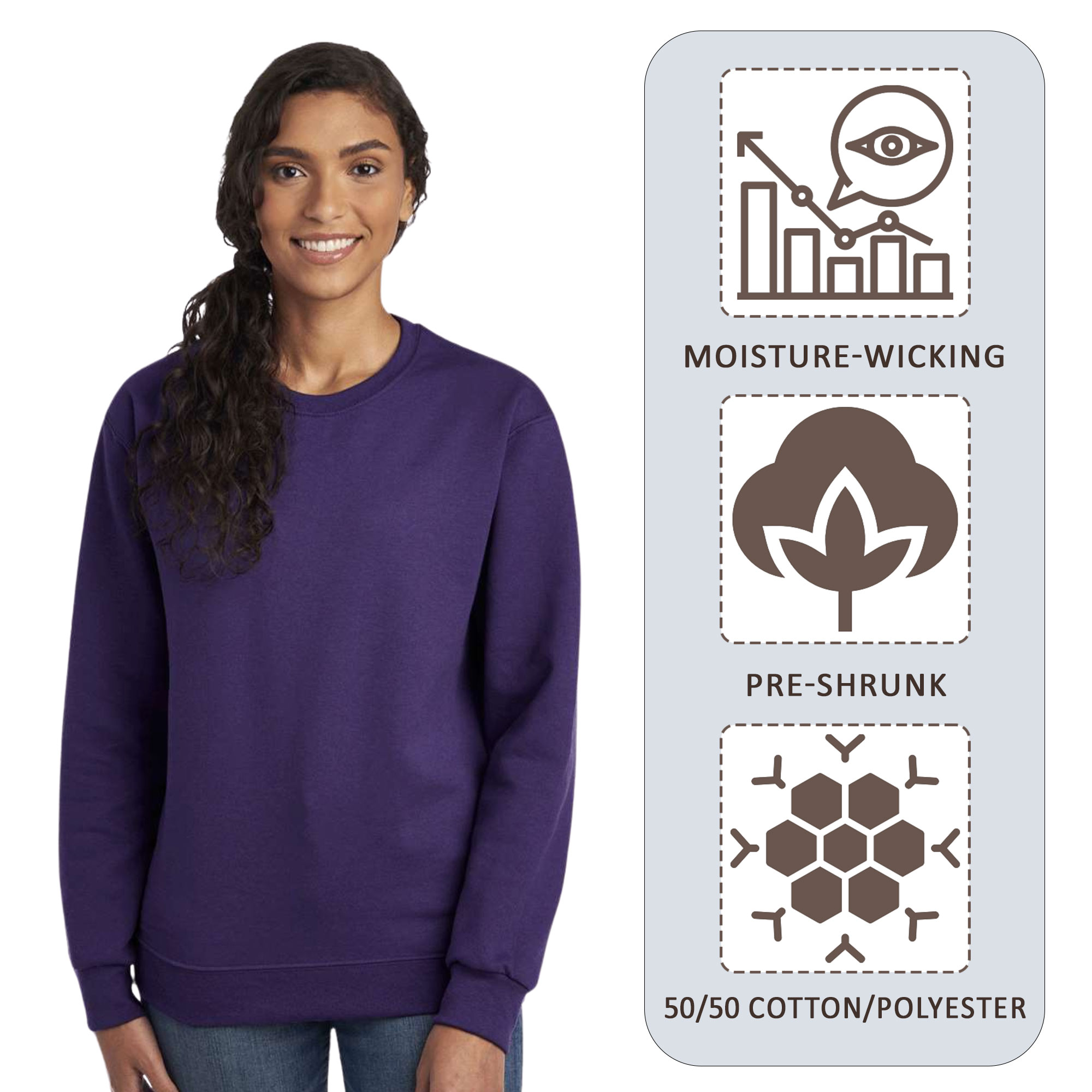 JERZEES Unisex NuBlend Crewneck Sweatshirt - Image 4