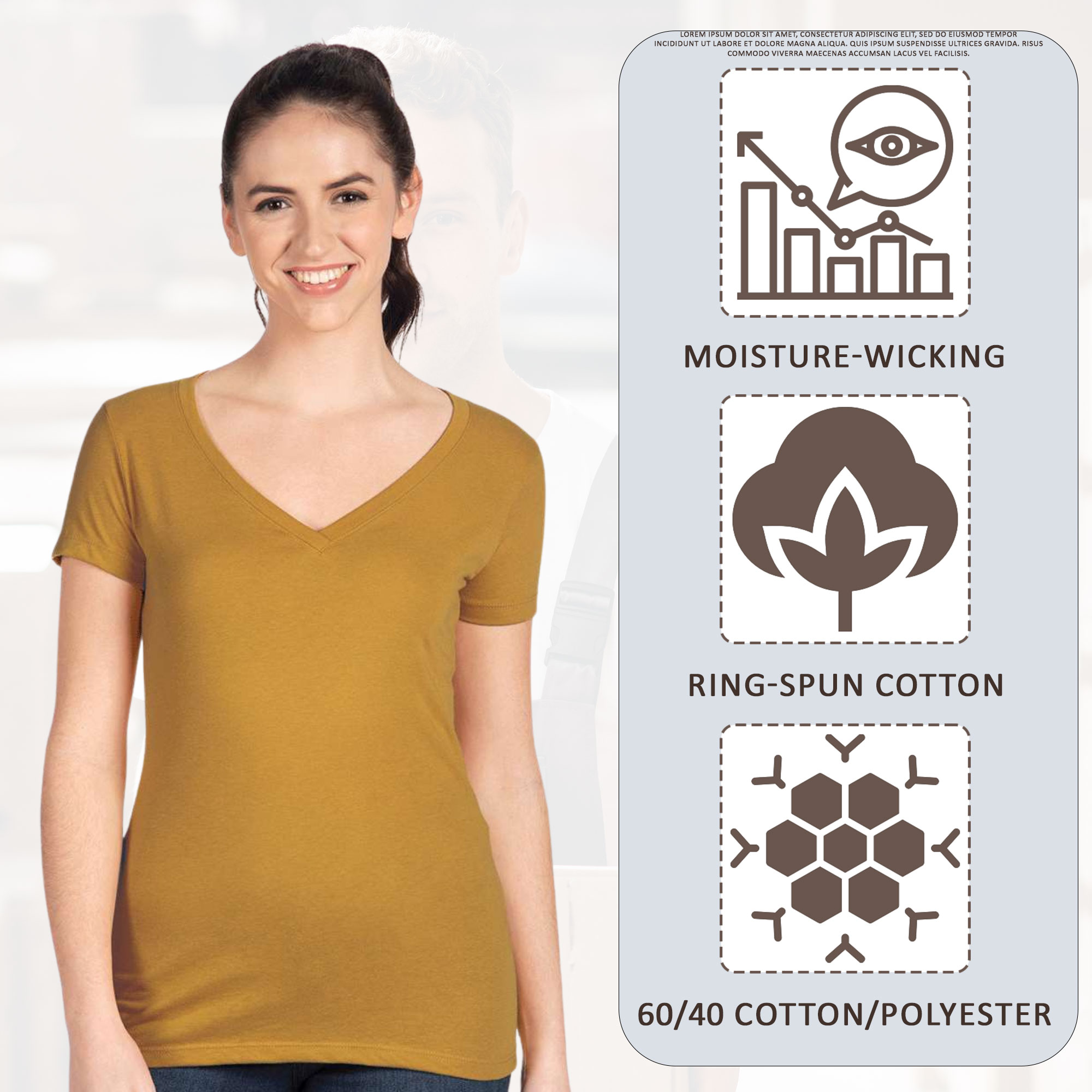 Next Level Women's Ideal V-Neck T-Shirt - 1540 - Image 4