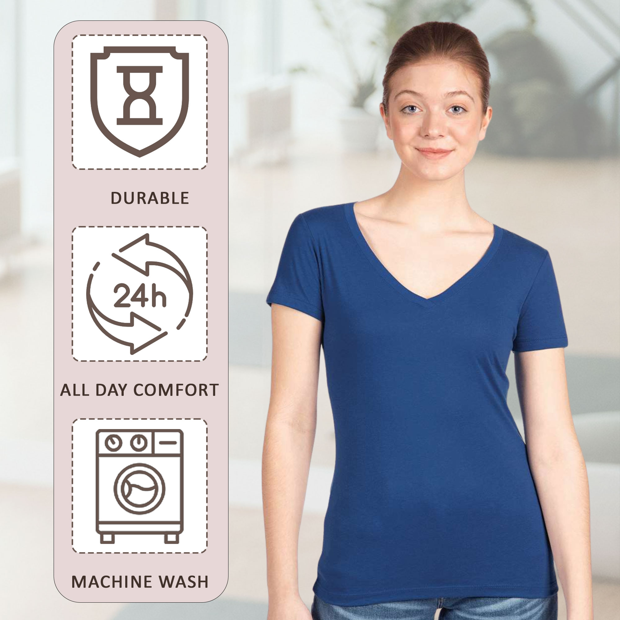 Next Level Women's Ideal V-Neck T-Shirt - 1540 - Image 5